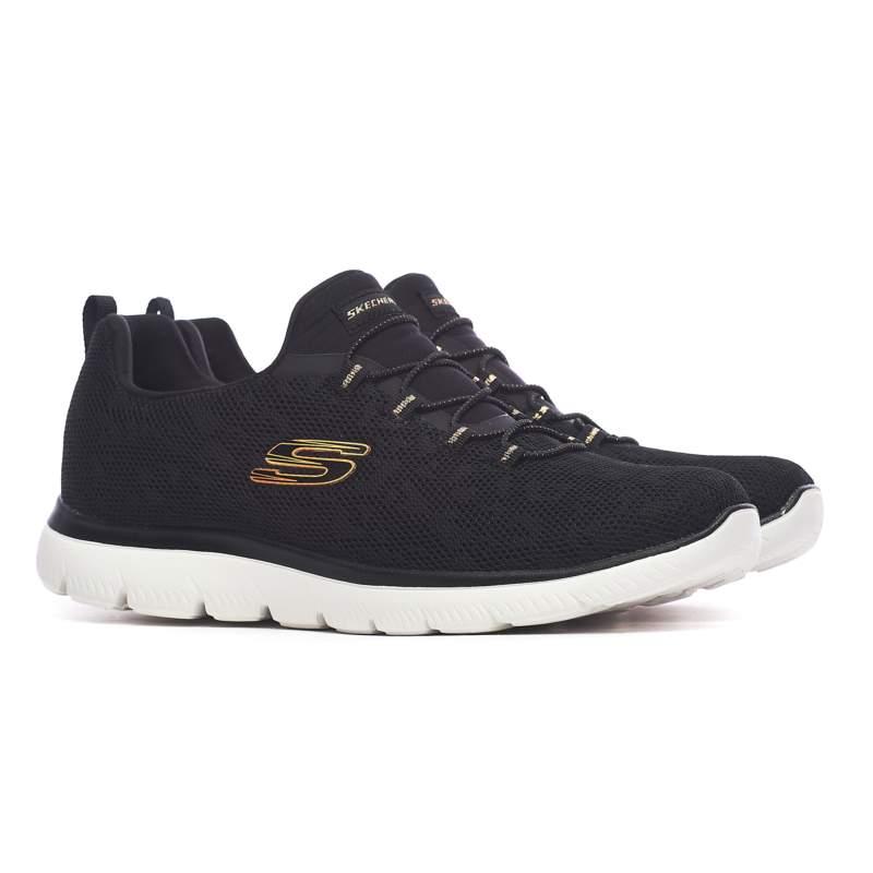skechers sneakers summits leopard spot black/rose gold 38.5