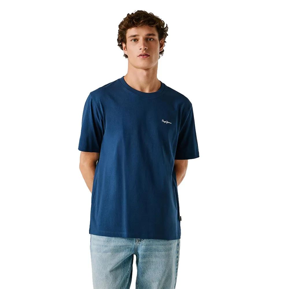 pepe jeans t-shirt contrast connor blue l