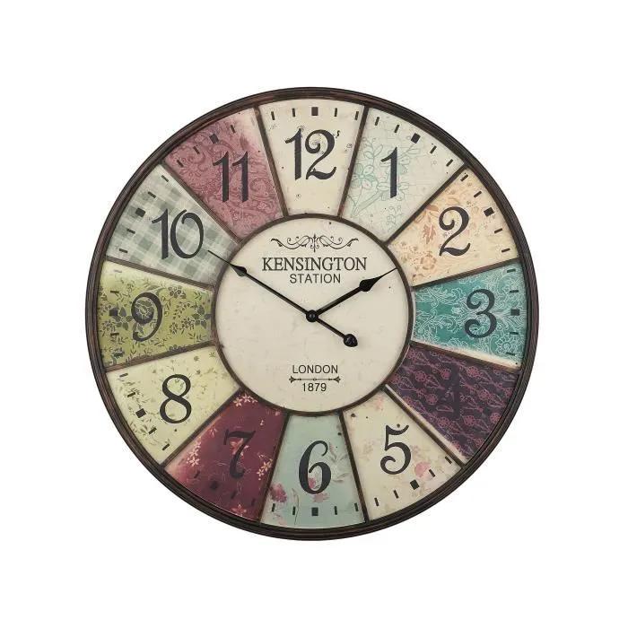 beliani wall clock boswil multicolor 59cm