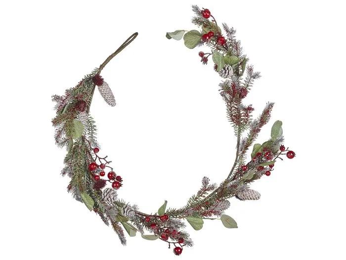 beliani christmas garland irun red 150 cm