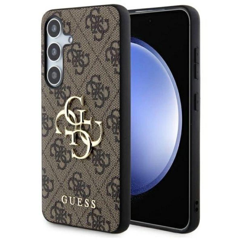 guess phone case 4g big metal logo brown