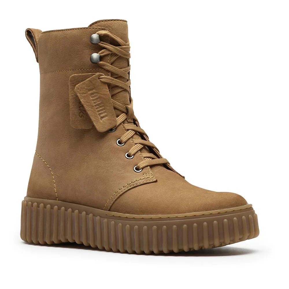 clarks boots torhill style contour cushion light tan nubuck 37.5