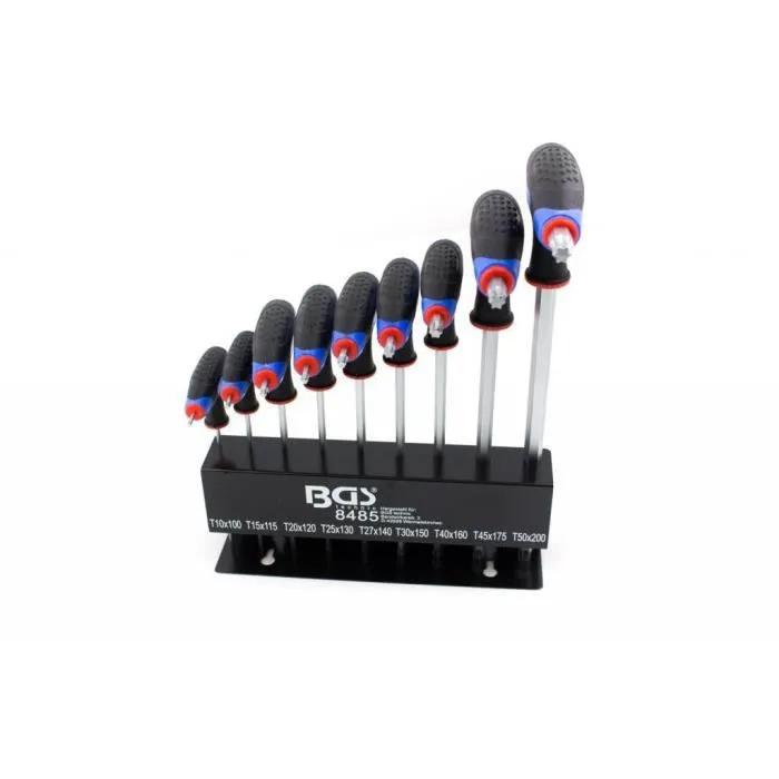 bgs torx key set t-handle t10-t50 9 pieces