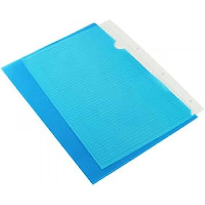 q-connect plastic folder a4 120 microns blue 100 pack