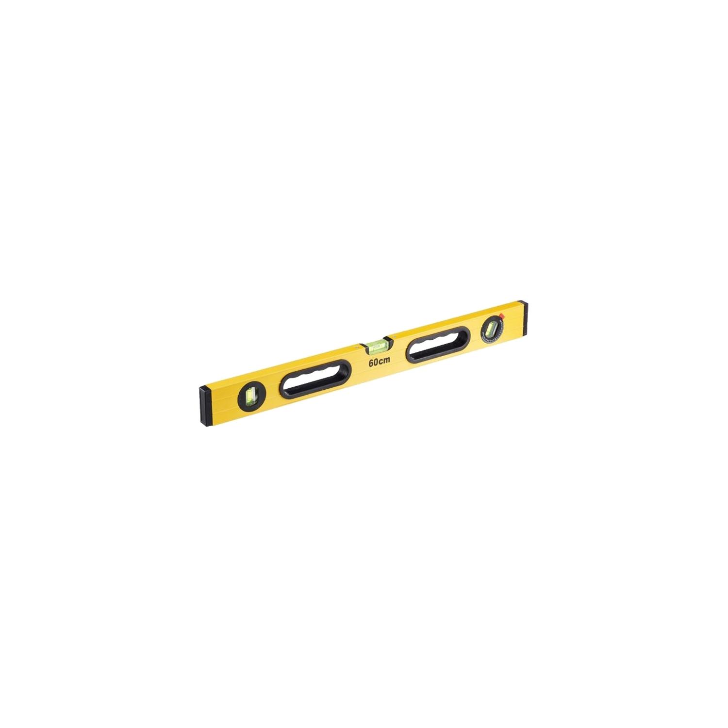 cogex spirit level aluminium rectangular 2 handles 3 vials