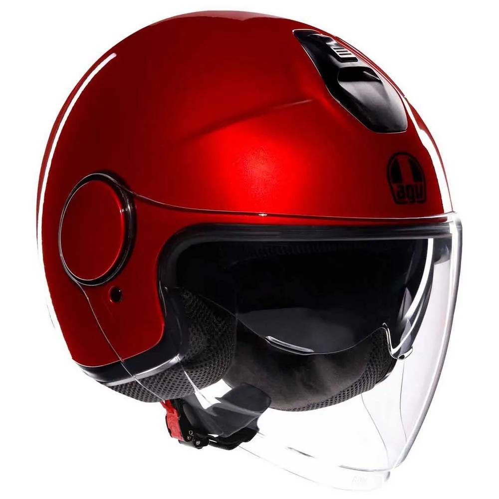 agv motorcycle helmet eteres open face red m