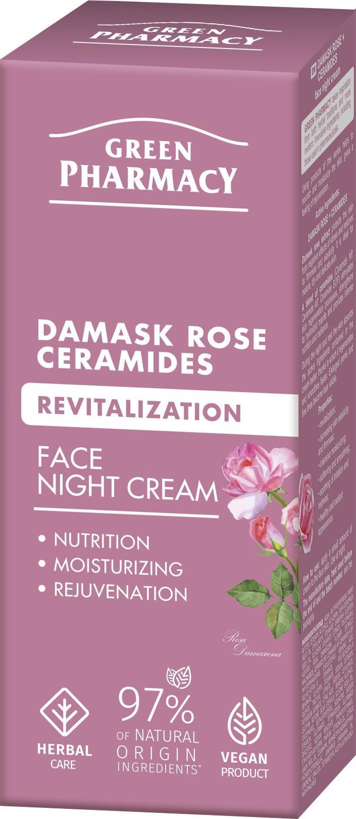 green pharmacy night cream damask rose ceramides 50ml