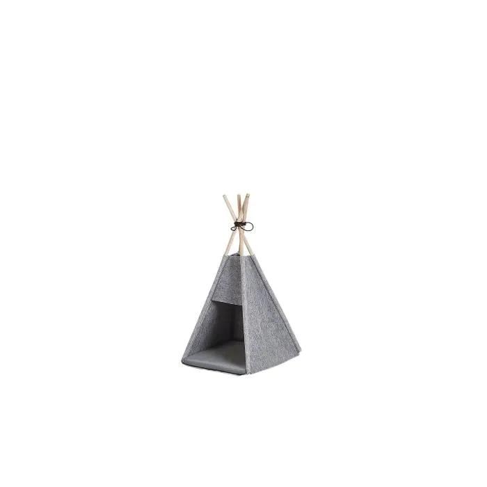 beliani cat bed tipi 35x40 cm gray