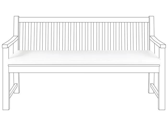 beliani bench cushion vivara white 152x54cm