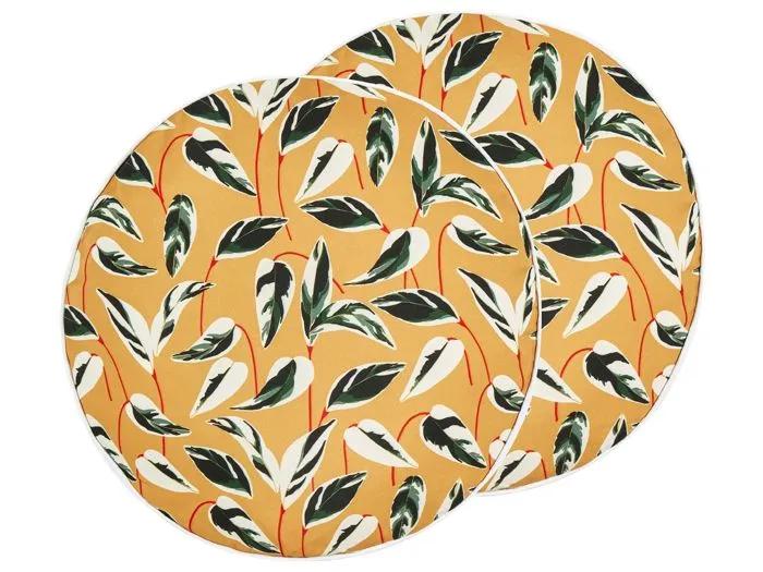 beliani outdoor cushion taggia multicolor 40cm 2 pack