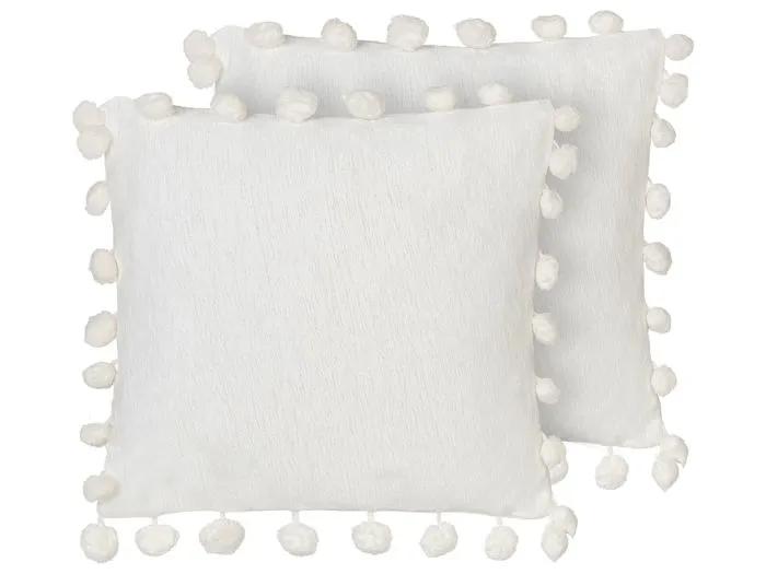 beliani decorative cushion jasmine 45x45cm 2 pack