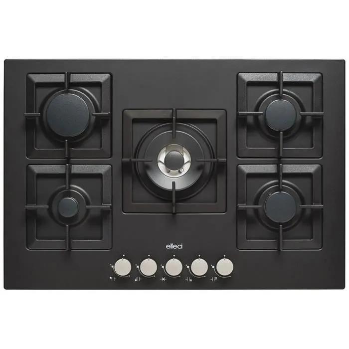 elleci gas hotplate plano 75 tcc black 5 burners