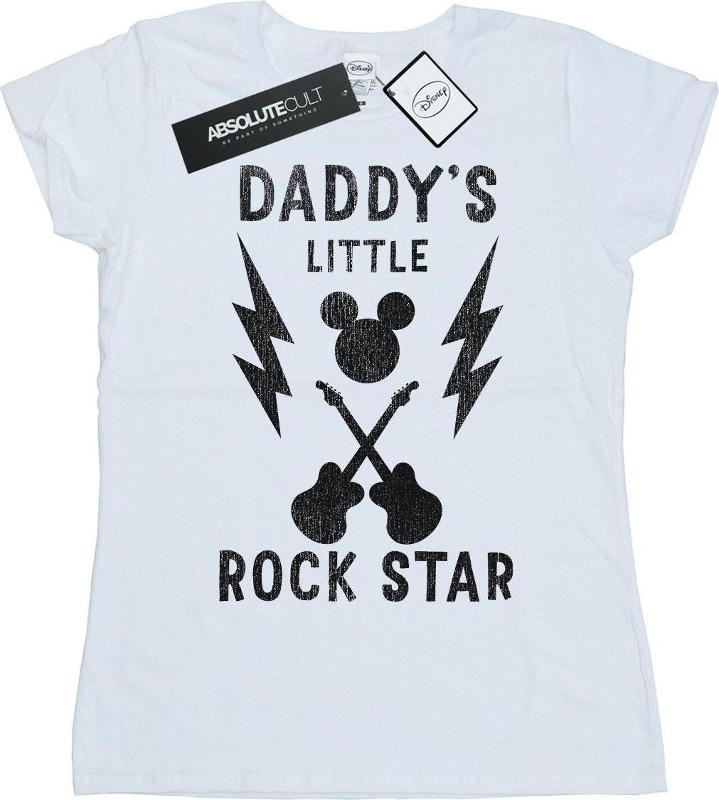disney t-shirt daddy's rock star white