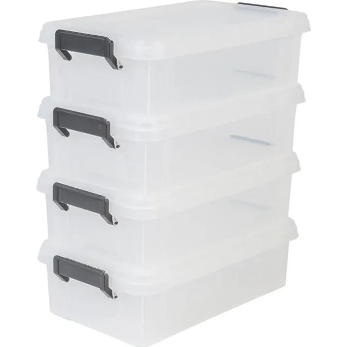 iris ohyama storage box mbx-4 4l 4 pack