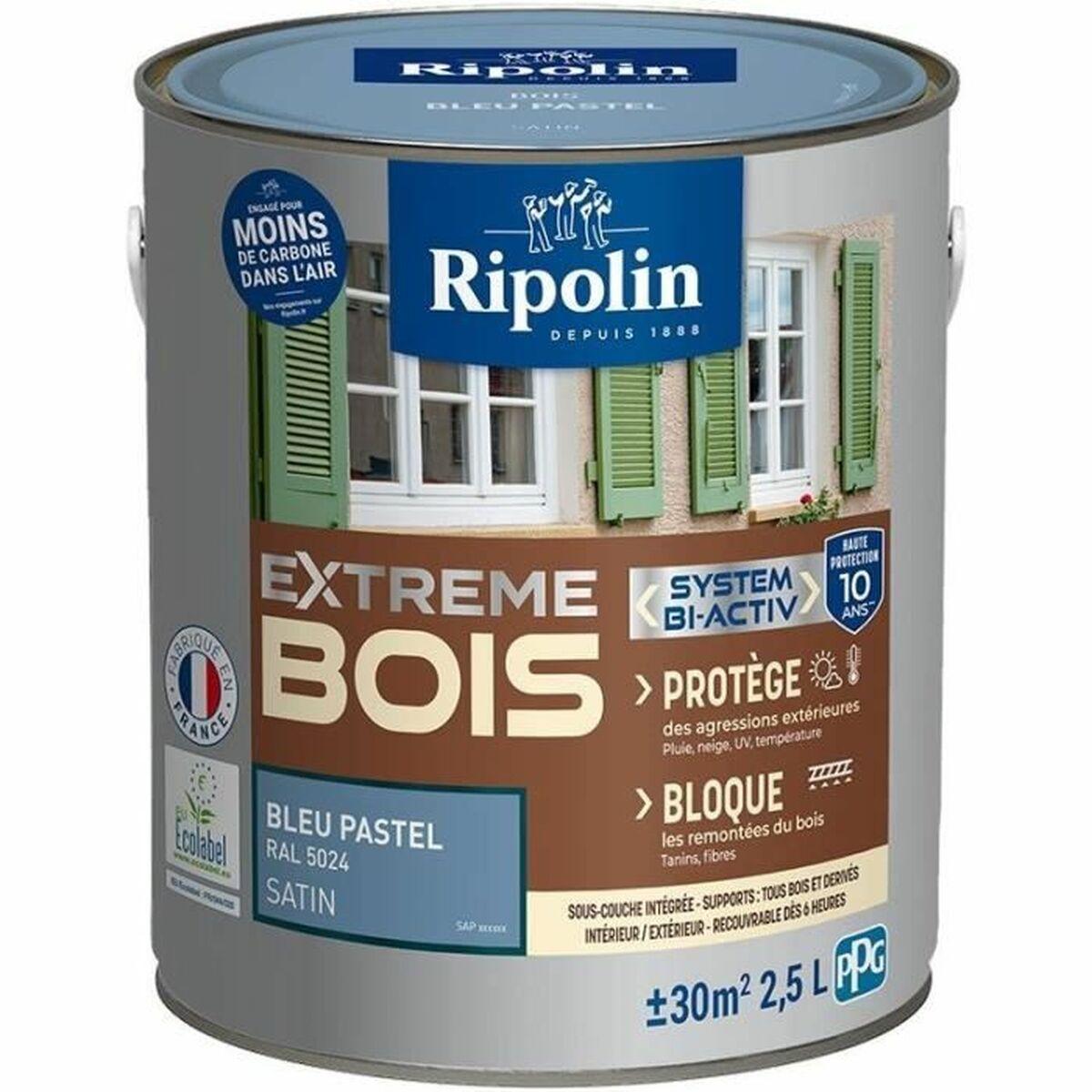 ripolin interior wood paint extreme blue pastel ral 5024 satin 2.5 l