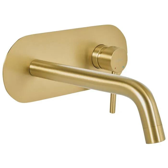 beliani washbasin faucet guaiba brass gold