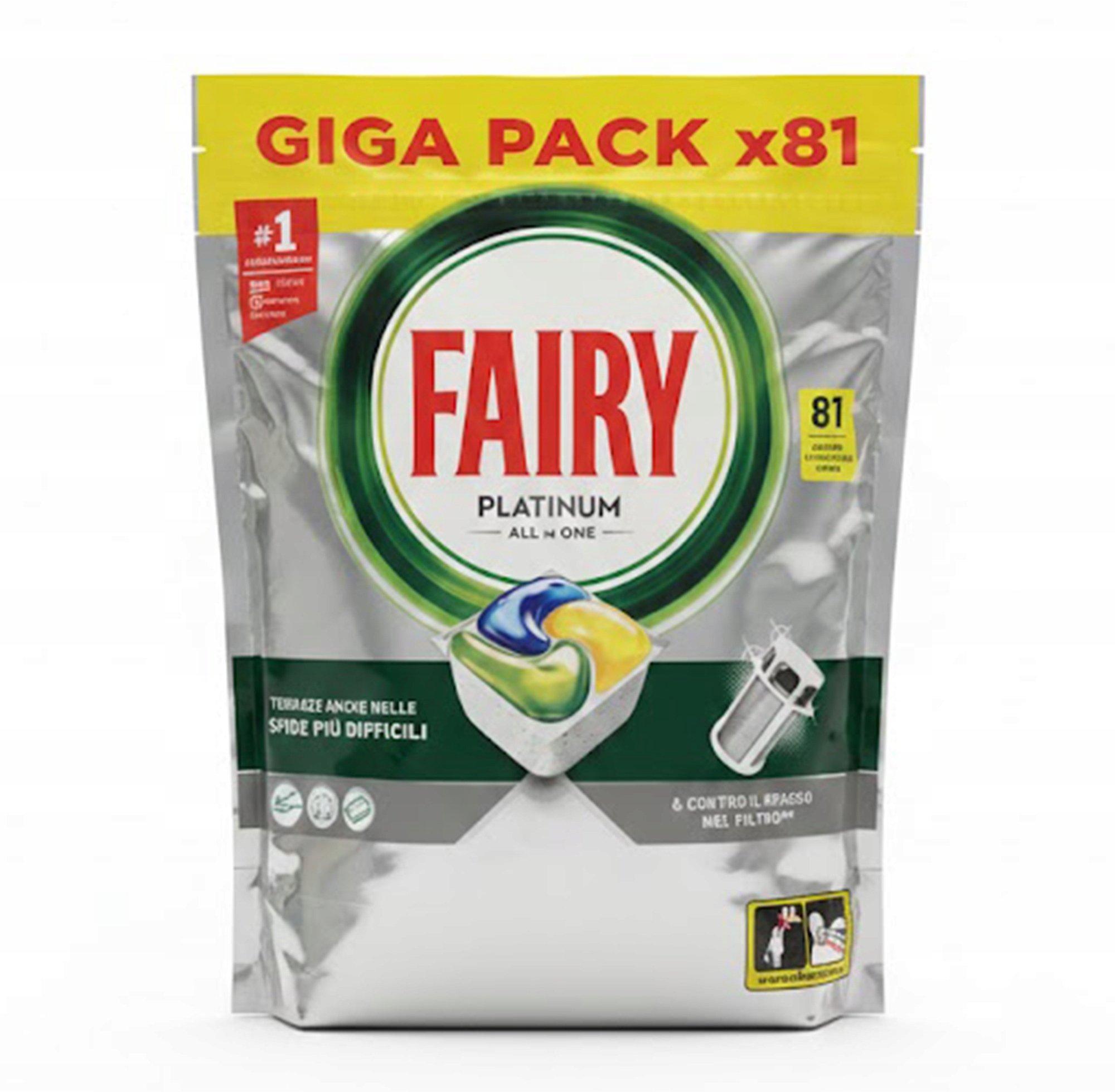 procter dishwasher capsules fairy platinum all in one lemon 81 pack