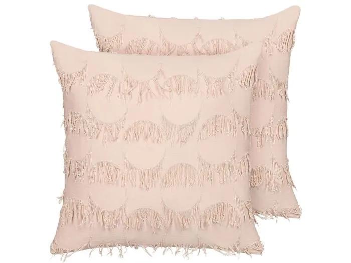 beliani decorative cushions agastache 45x45 cm 2 pack