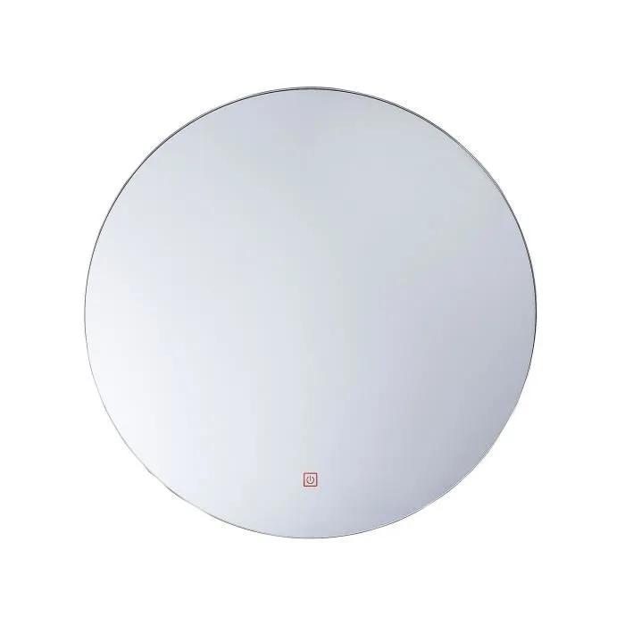 beliani bathroom mirror callac led 60cm round