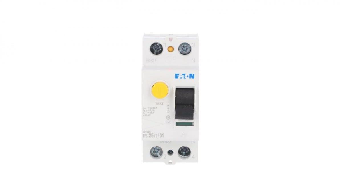 eaton residual current circuit breaker pf6-25/2/01 0.1a