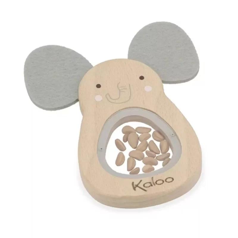 kaloo rattle elephant wooden