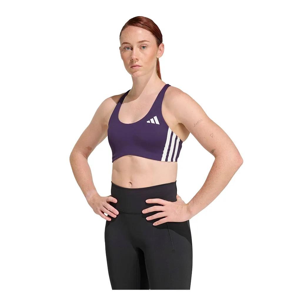 adidas sports bra adizero run medium impact violet xl/cd