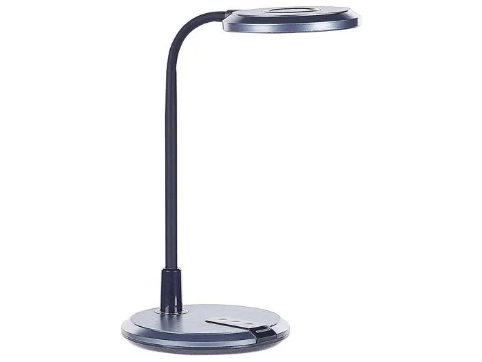 beliani desk lamp columba adjustable black/silver 7w