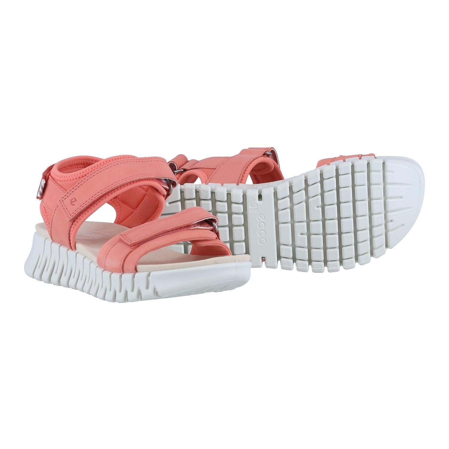ecco sandals gruv sol coral orange