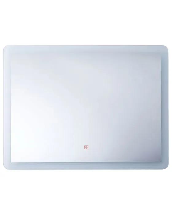 beliani bathroom mirror corroy led 80x60cm