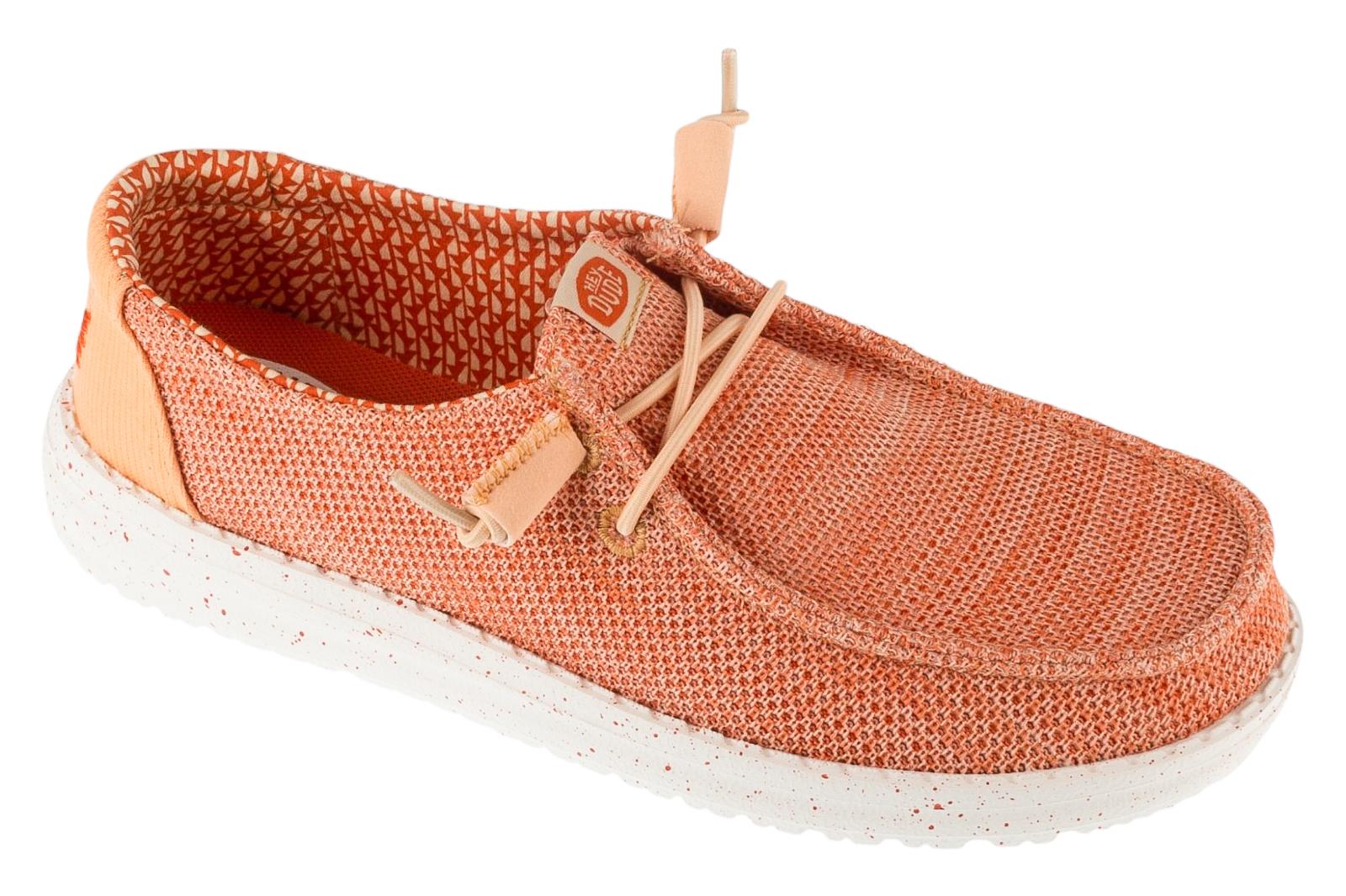 hey dude moccasins wendy stretch sox peach 41