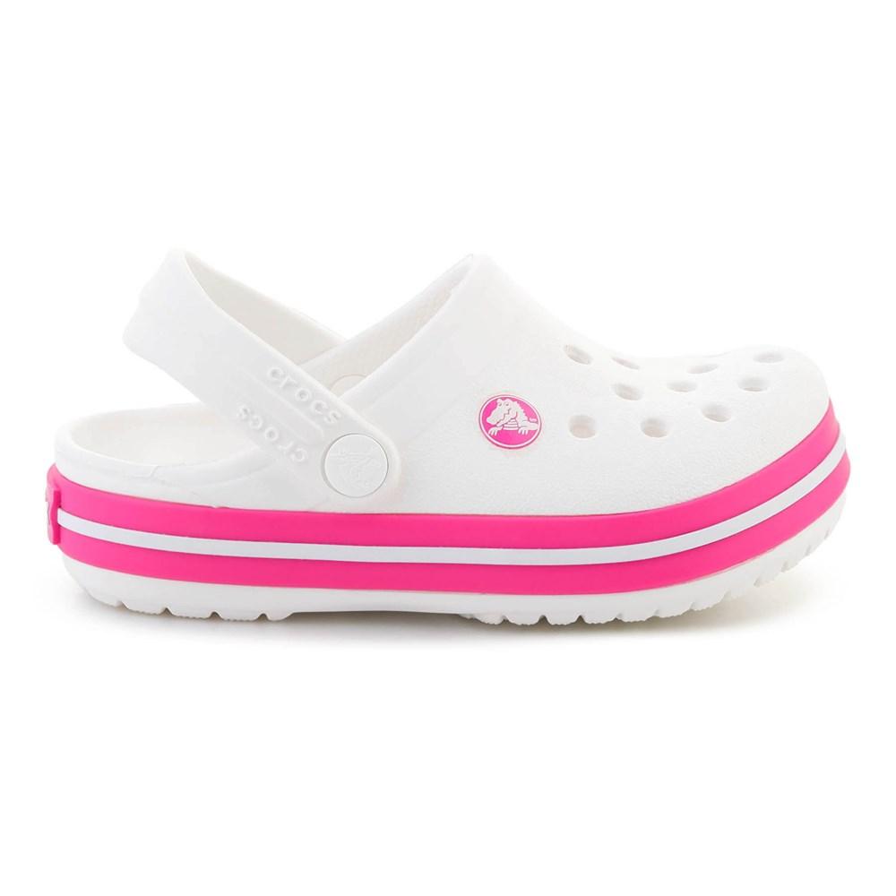 crocs clogs crocband kids white/pink crush 20/21