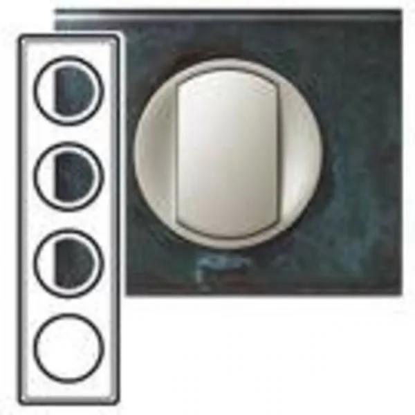legrand switch plate céliane 4 postes acajou