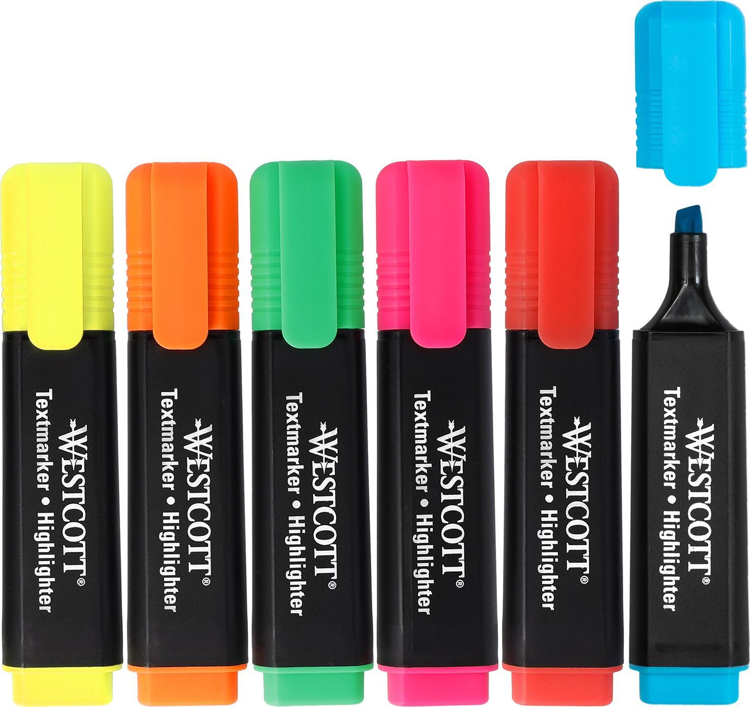 westcott highlighter set 6 colors