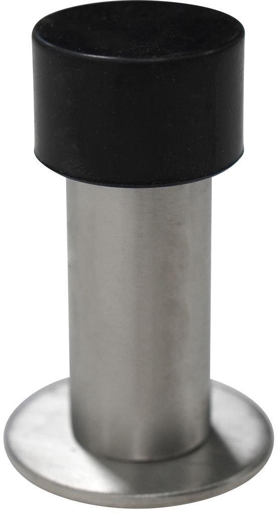 home it door stop brushed steel 48x75mm