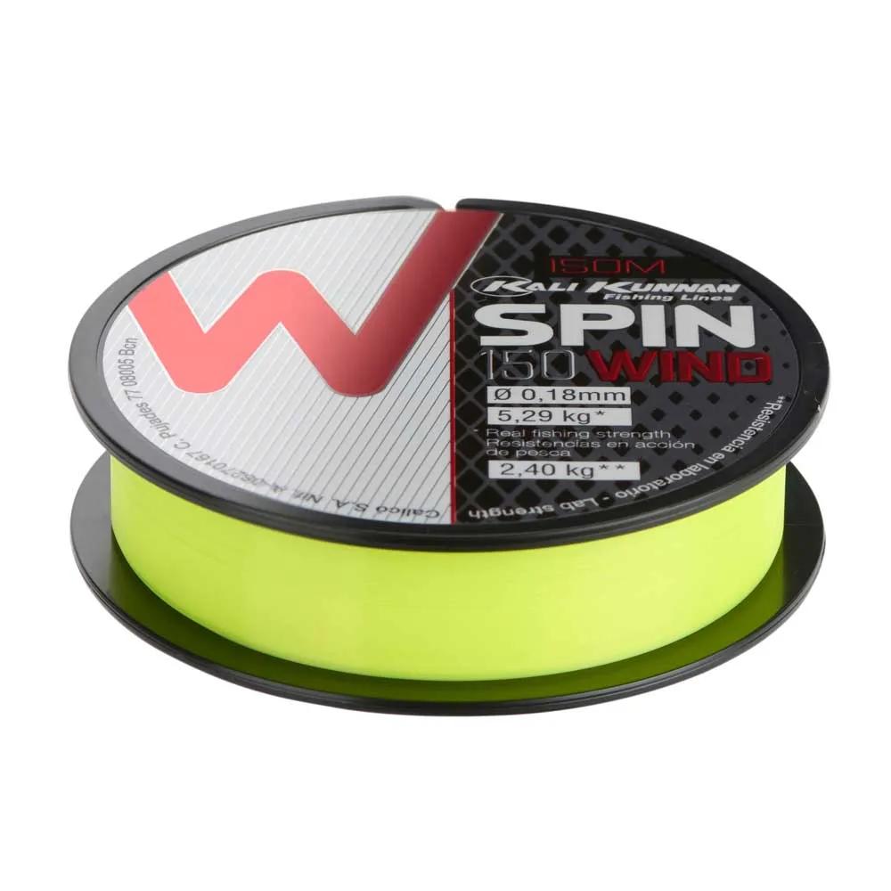 kali kunnan fishing line spin wind monofilament 150m yellow