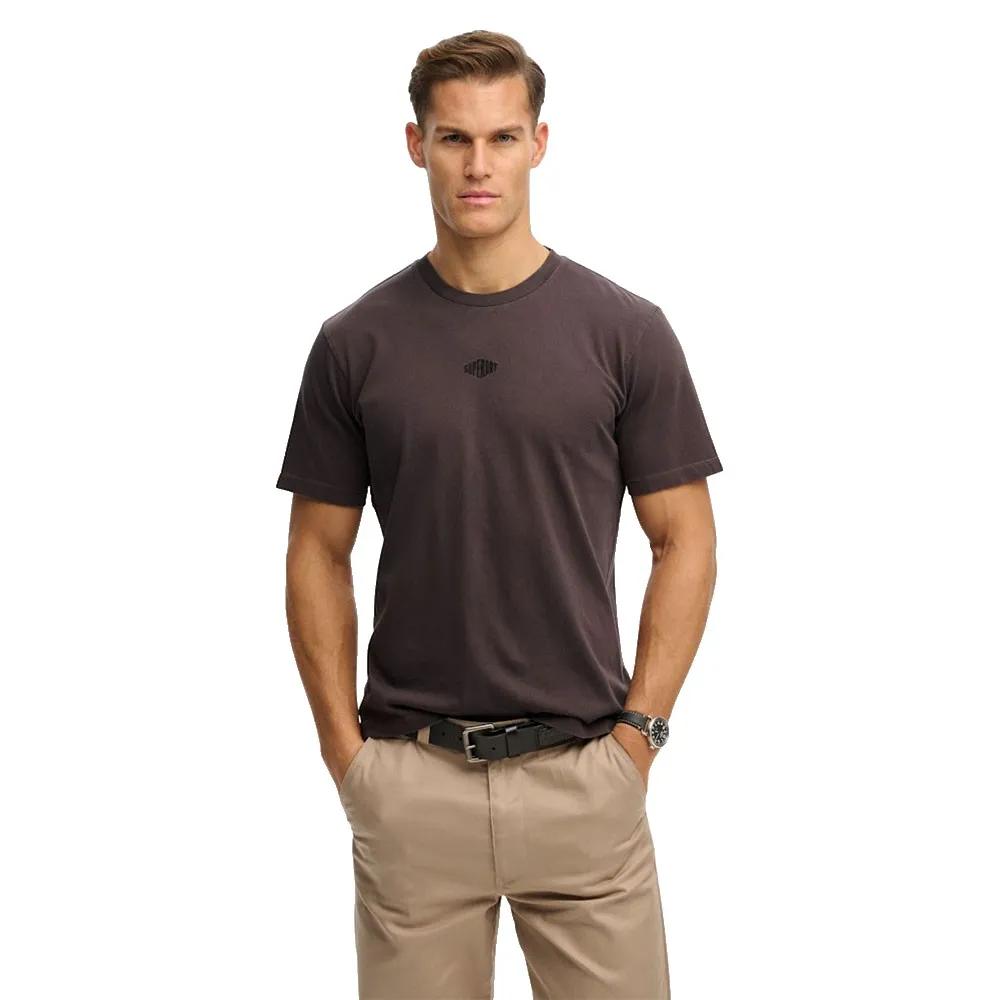 superdry t-shirt micro logo brown xl