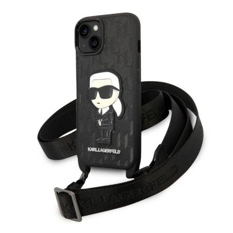 karl lagerfeld phone case monogram ikonik patch black