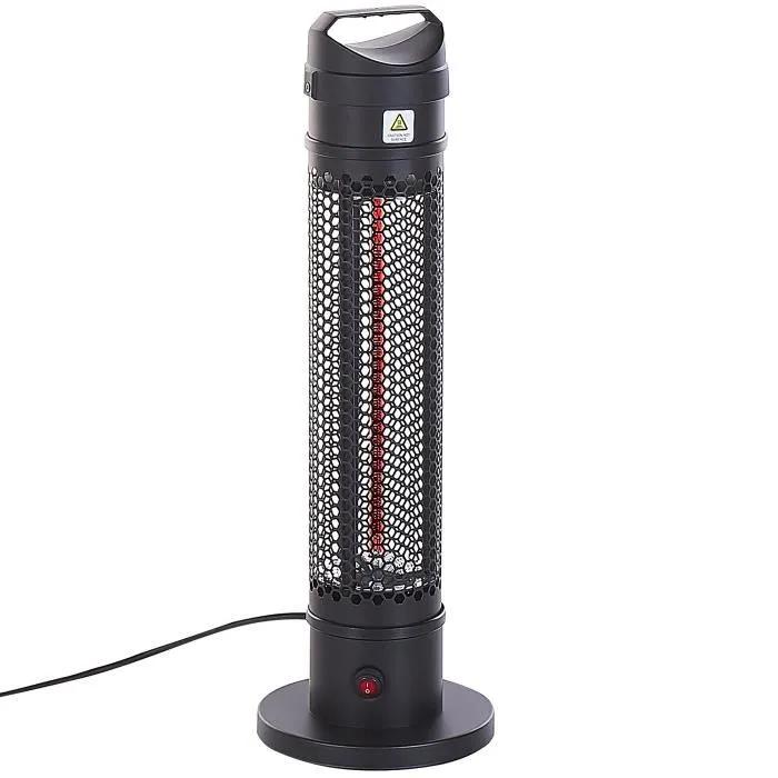 beliani patio heater krakatoa 1000w black