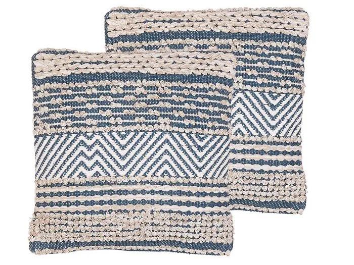 dewberry decorative cushions set 45x45cm geometric pattern 2 pack
