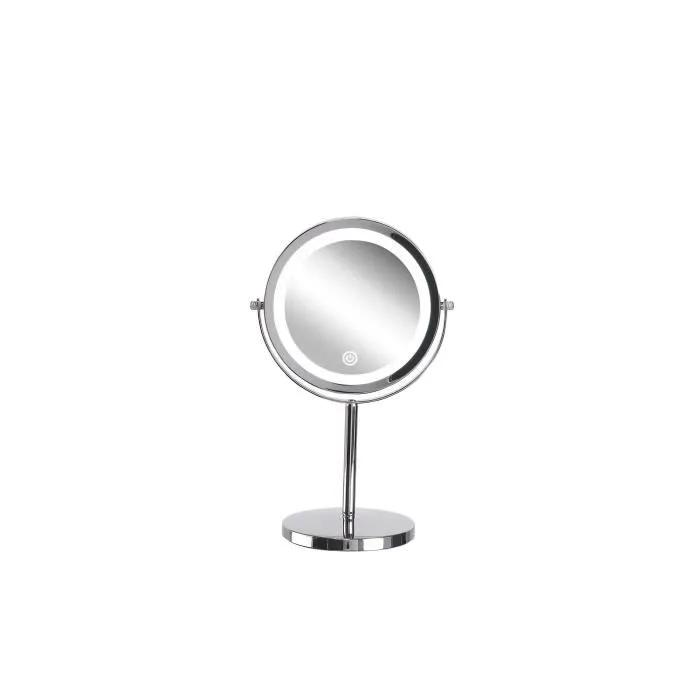 beliani make-up mirror verdun silver 20cm