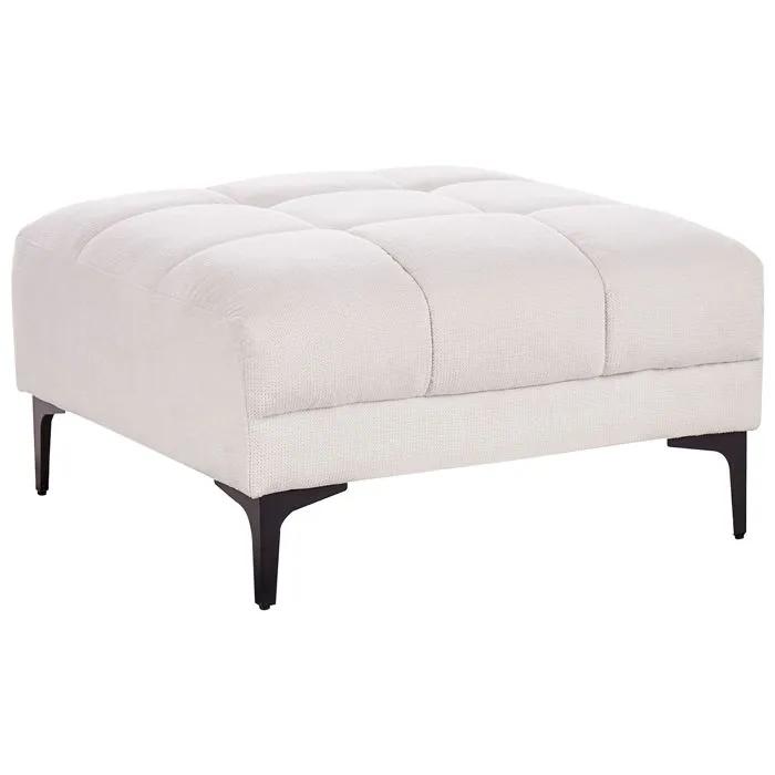 beliani ottoman alnes cream 88x80cm