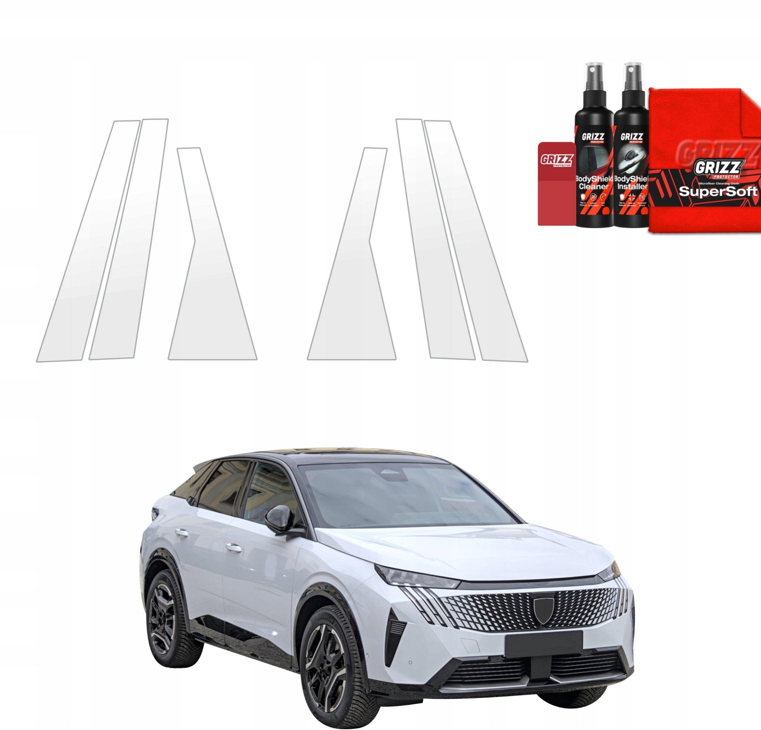 grizz protector protective film bodyshield peugeot 3008 6in1