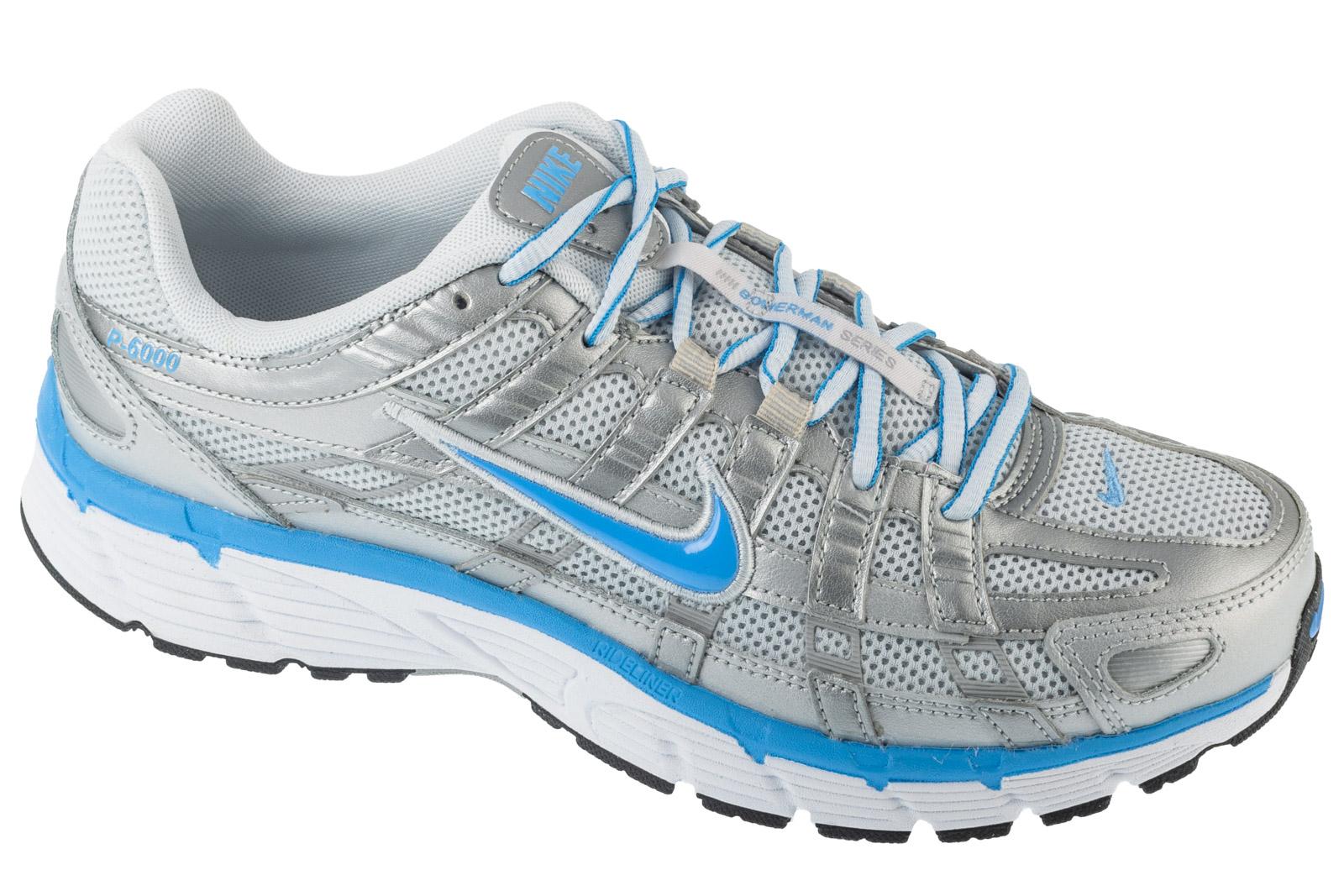 nike sneakers p-6000 silver/blue 43