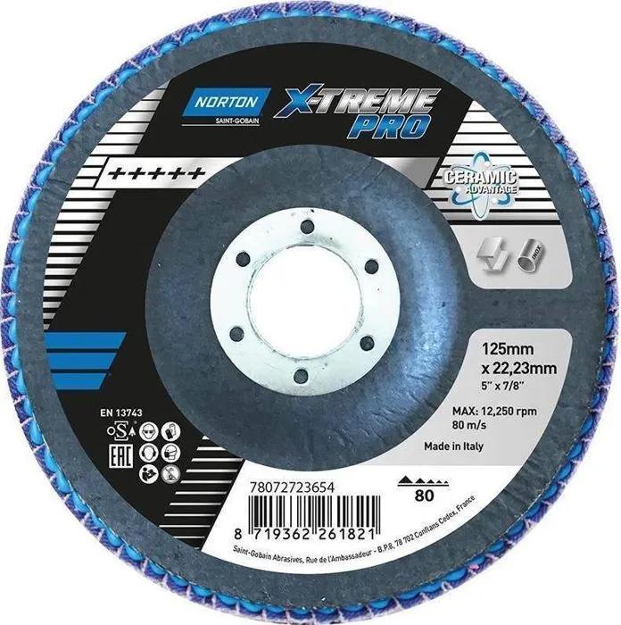 norton clipper flap disc x-treme pro 125mm p80