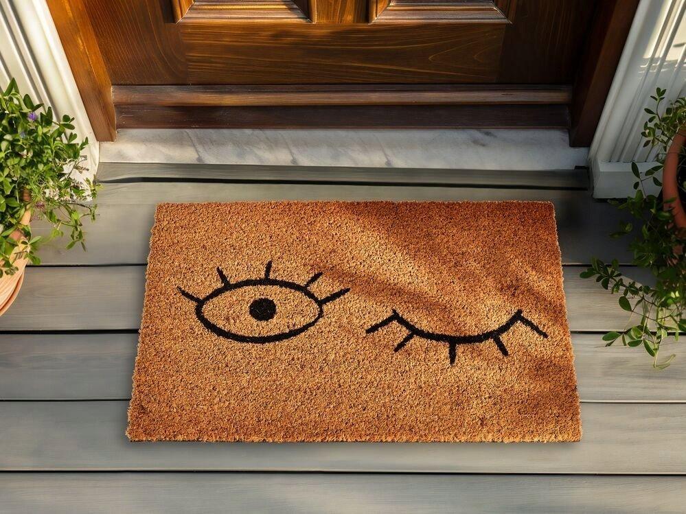 beliani doormat tapulao natural 40 x 60 cm