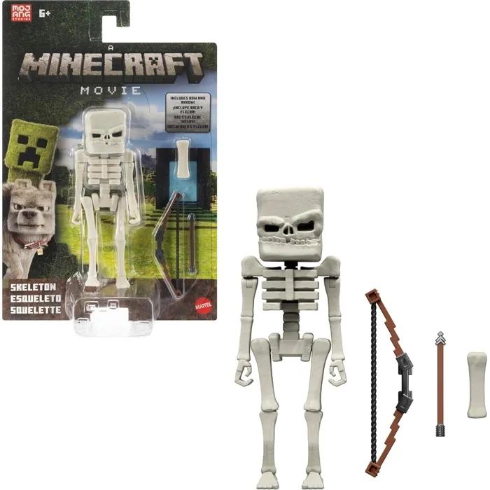 mattel action figure minecraft movie skeleton 10cm