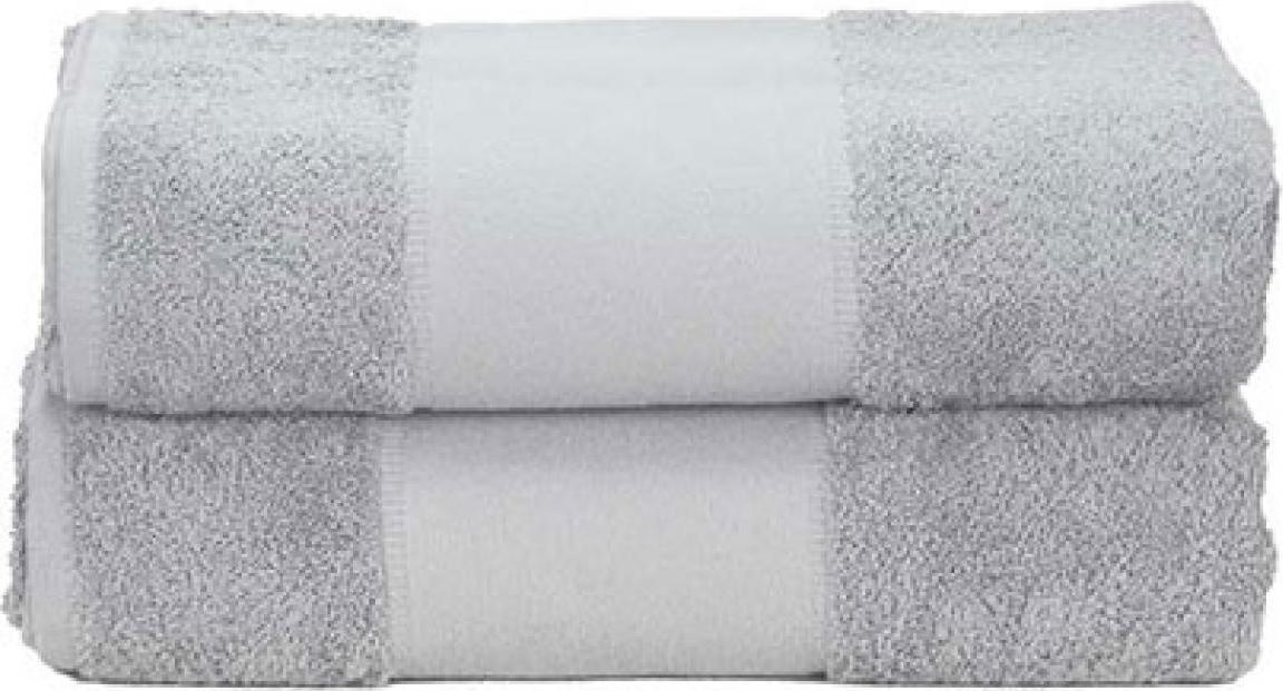 artg bath towel print-me light grey 70x140cm