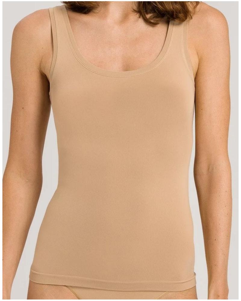 hanro tank top touch feeling beige xs