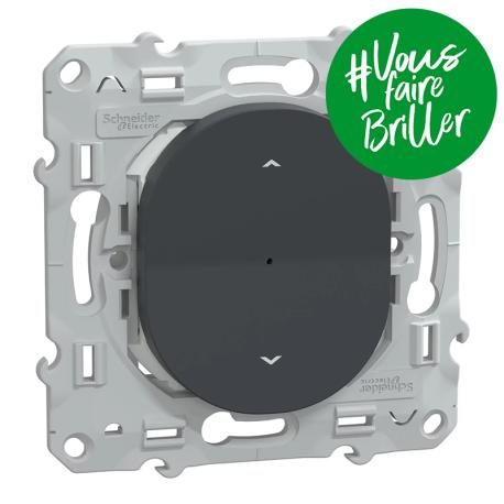 schneider electric smart roller shutter switch wiser ovalis anthracite 4a