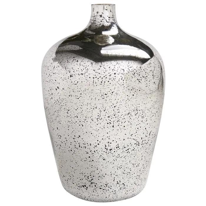 beliani vase kachori silver 40cm